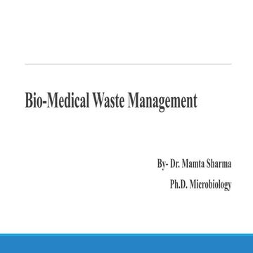 Biomedical waste managment. ppt, According to rules 2016