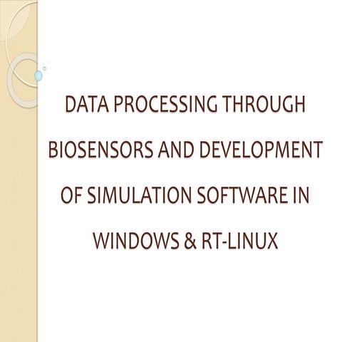 Data Processing through Bio Sensors and Development of Simulation Software