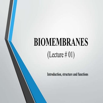 Biomembranes (lipids, proteins, carbohydrates)