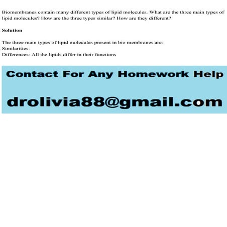 Biomembranes contain many different types of lipid molecules. What a.pdf