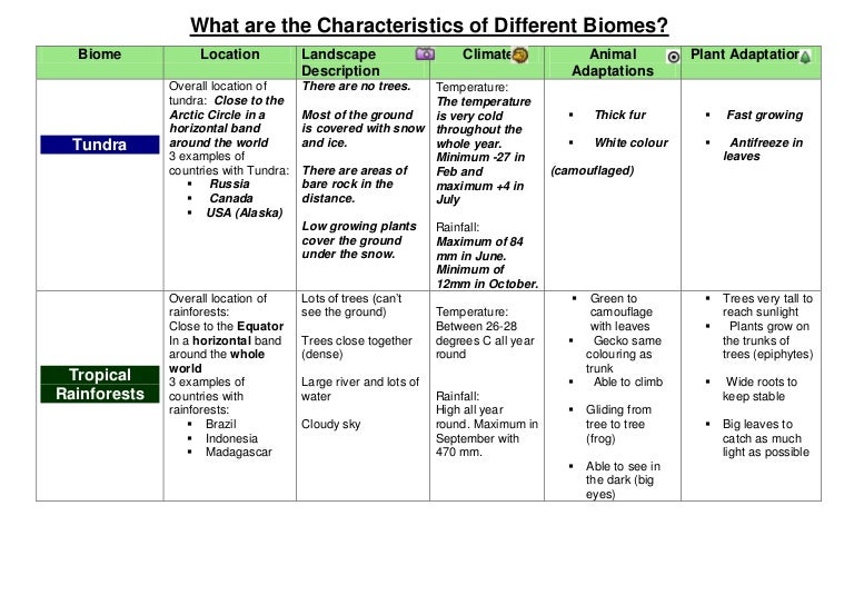 4 4 Biomes Worksheet Answers