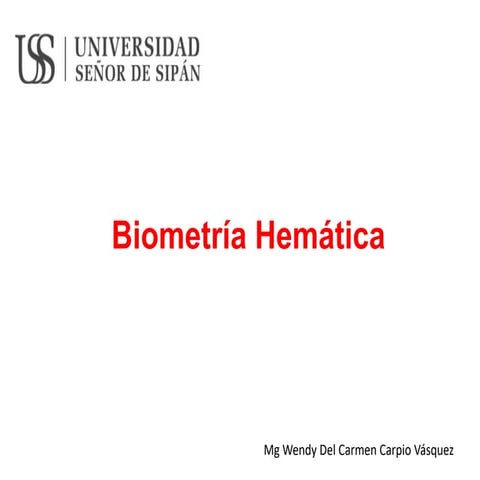 Biometría hemática en salud publica , para apoyo al giagnostico