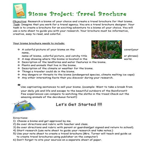 Biome travel brochure directions