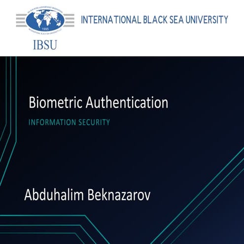 Biometric authentication
