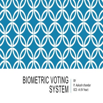 Biometric  voting system