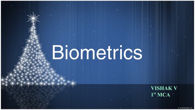 Biometrics final ppt