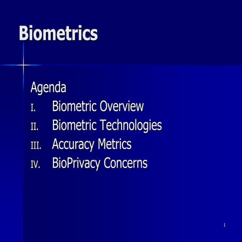 Biometrics and Identity management | PPTX