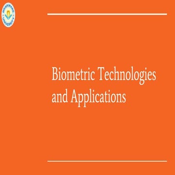 Biometric technologies 