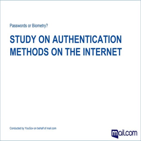 Study on authentication methods on the Internet