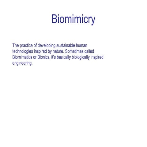 Biomimicry