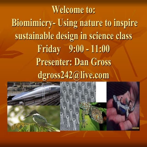 Biomimicry presentation for Association for New Jersey Environmental Educatio...
