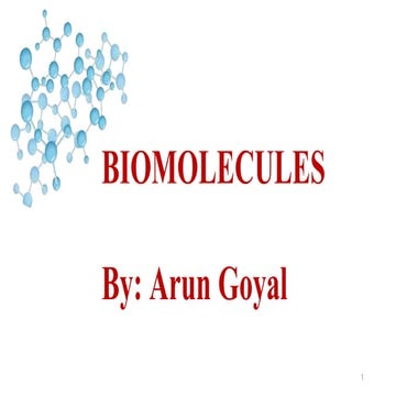 Class XII-Biomolecules
