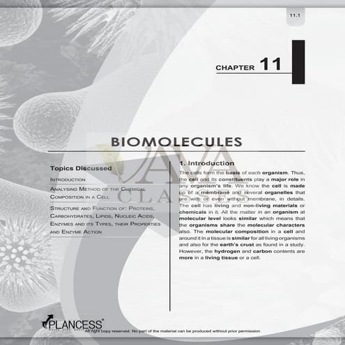 Biomolecules Class 11 Free Study Material pdf | PDF | Biological ...