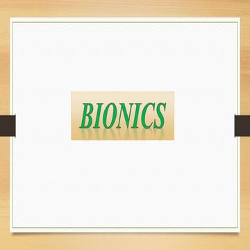 Bionics
