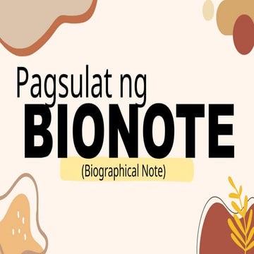 BIONOTE.Senior High School.Filipino12pptx
