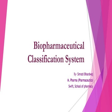 Biopharmaceutical classification system.