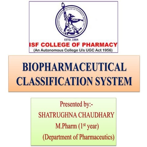 Biopharmaceutical Classification System