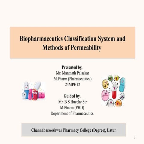Biopharmaceutics Classification System and Methods of Permeability.pptx