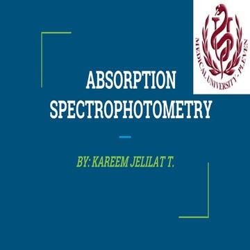 ABSORPTION SPECTROPHOTOMETRY