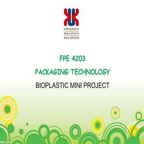 Bioplastic from potato starch 2014