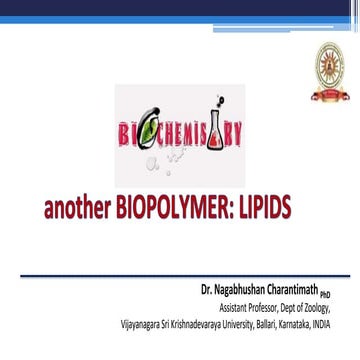 Lipids as Biopolymer 