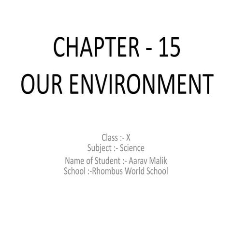 OUR ENVIRONMENT.ppt.pptx class 10 cbse ppt free | PPTX