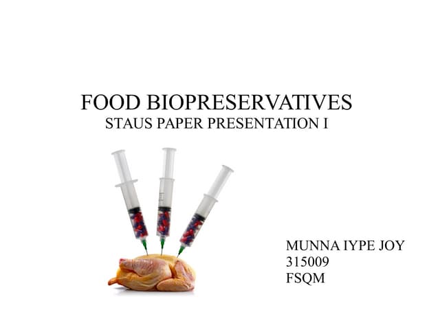 Biopreservatives i