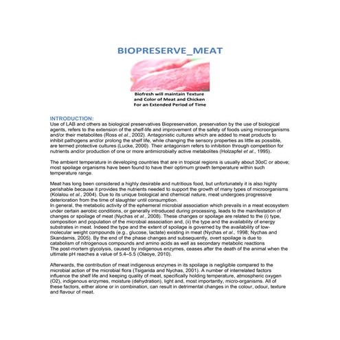 Biopreserve meat | DOC