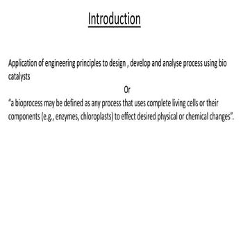 Bioprocess unit 1a | PPTX