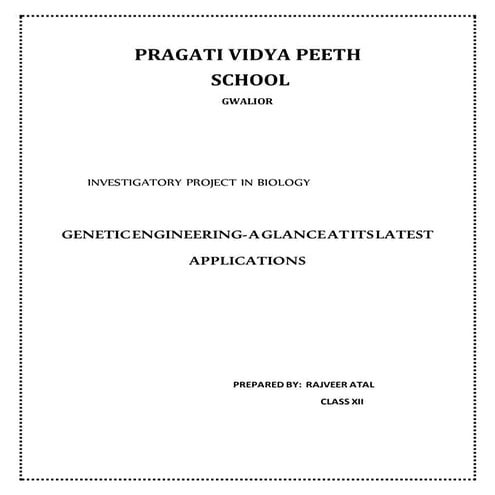 Bio project CLASS12  genetic engenering