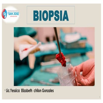 BIOPSIA , TIPO , CLASIFICACION  EN EL DIAGNOSTICO