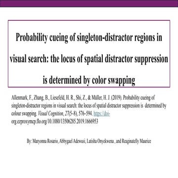 Probability Cueing and Color Swapping in Visual Search: Mechanisms of ...
