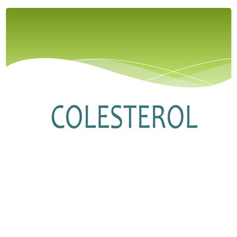 Bioquimica colesterol