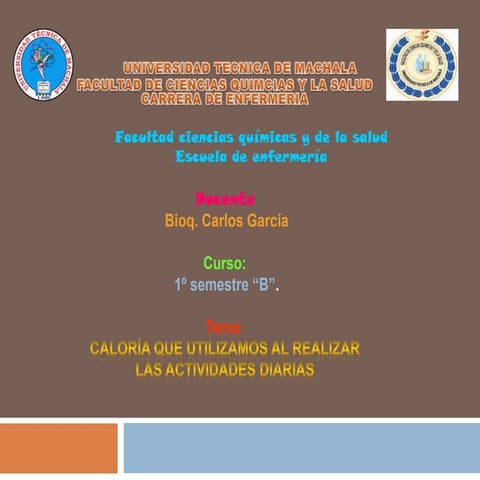 Calorias que necesitamos en las actividades