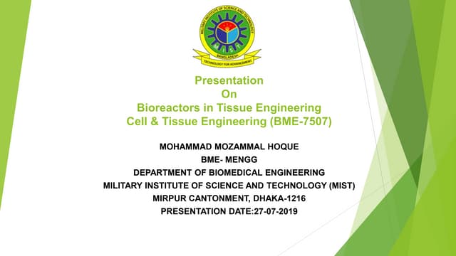 Bioreactors in tissue engineering