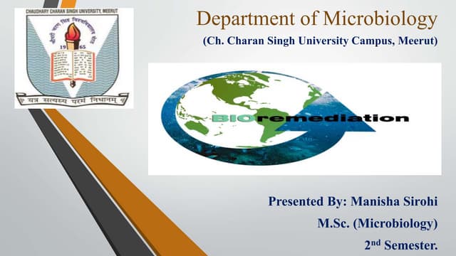 Bioremediation