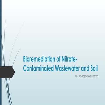 Bioremediation of Nitrate-Contaminated Wastewater and Soil.pptx