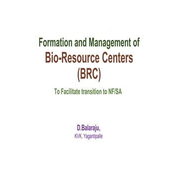 Bio Resource Centres 