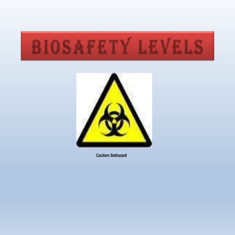 Biosafety Levels