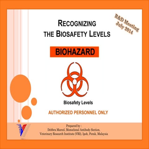 Recognizing the Biosafety level 