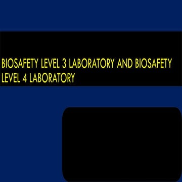 BIOSAFETY LEVEL THREE LABORATORY AND REQUIREMENTS | PPTX