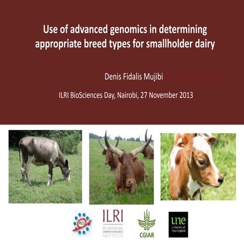 Use of advanced genomics in determining appropriate breed types for smallhold...
