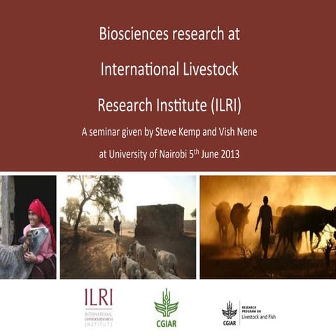 Biosciences research at the International Livestock Research Institute (ILRI)