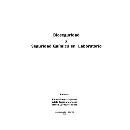 Bioseguridad en el laboratorio
