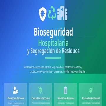 Bioseguridad Hospitalaria y Segregación | PPTX