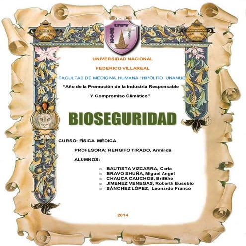 Bioseguridad unfv monografia