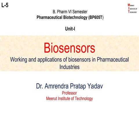Biosensors- Working and applications of biosensors in Pharmaceutical ...