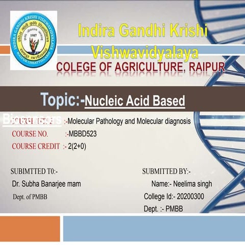 Nucleic Acid Based Biosensors