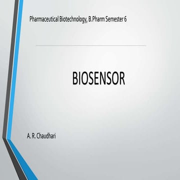 Biosensors (Pharmaceutical Biotechnology).pptx