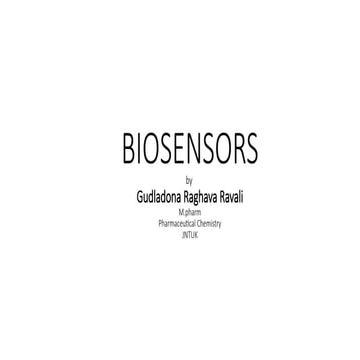 BIOSENSORS TYPES WORKING AND APPLICATIONS unit-1 Biotechnology 6th sem